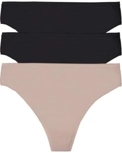 Natori Bliss Bare Cotton Thong 3-Pack | Underwear & Intimates